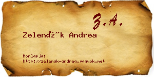 Zelenák Andrea névjegykártya